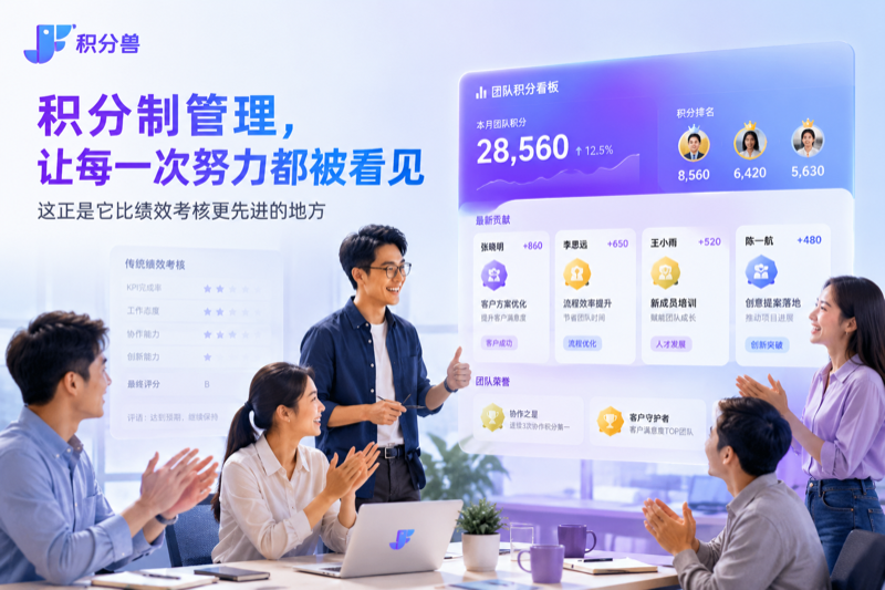 积分制管理如何记录员工过程贡献？绩效不能只看最终结果